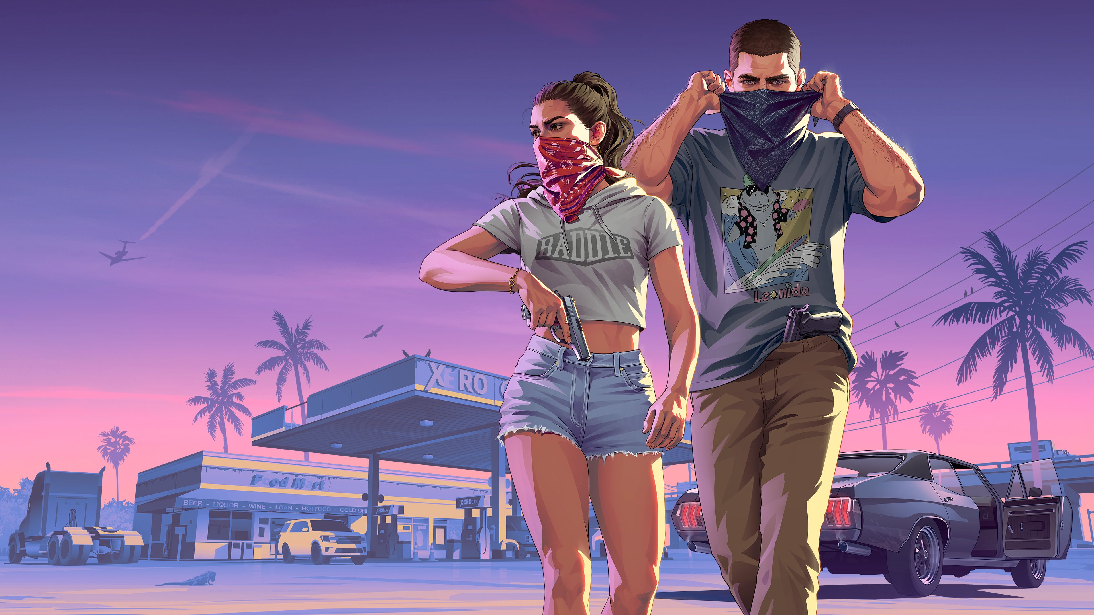 Jason and Lucia during a robbery in GTA VI